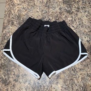 Black and white shorts
